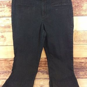 Bandolino Cropped Capri Jeans Size 6 Dark Wash